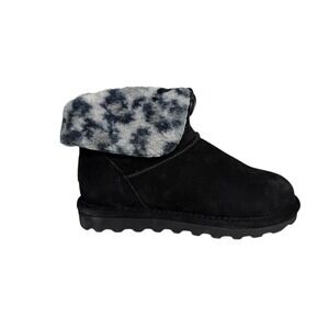 Bearpaw Jessa Black With Gray Animal Print Women's Size 7 No Box